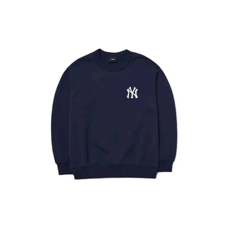 MLB Old Flower Sweatshirts Unisex Navy Blue-1