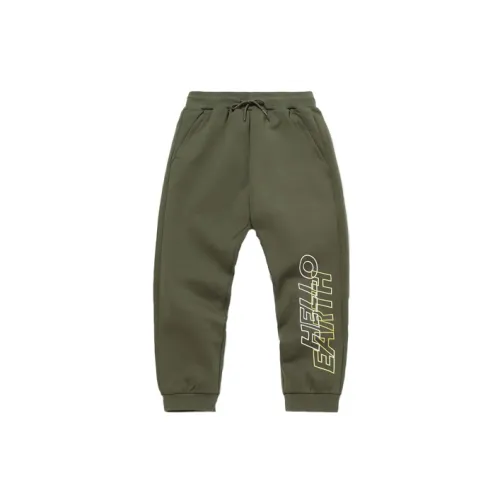 LINING CF Knitted Sweatpants Men Dark Olive Green