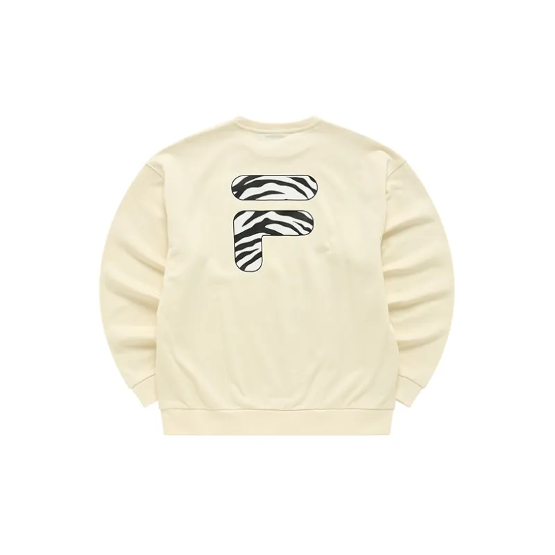 FILA FUSION TOKYO STUDIO Sweatshirts Unisex Antique White Imitation-1