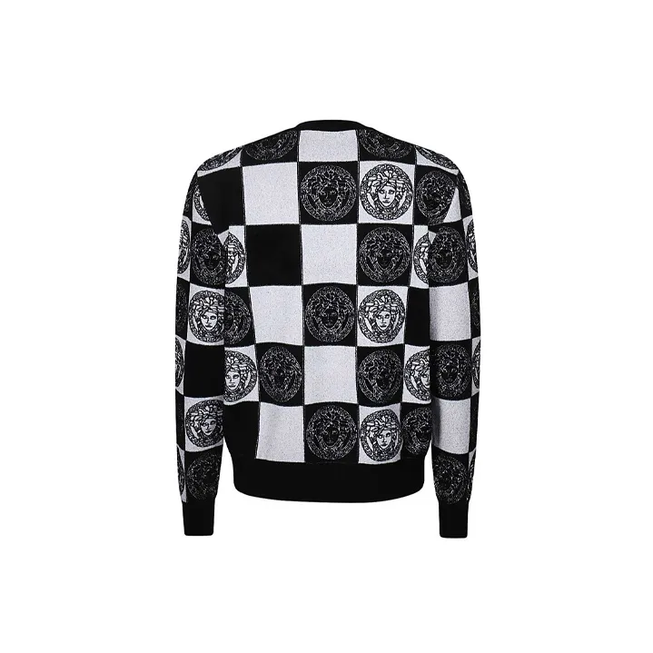 VERSACE Sweaters Men Black White-1