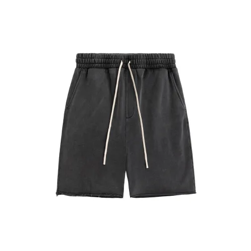 CLIMAX VISION Casual Shorts Unisex Washed Black