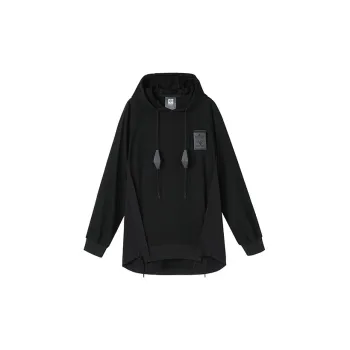 NORVINCY Chinese Fashion Trend Tail Split Hem Pullover Sweatshirt Unisex