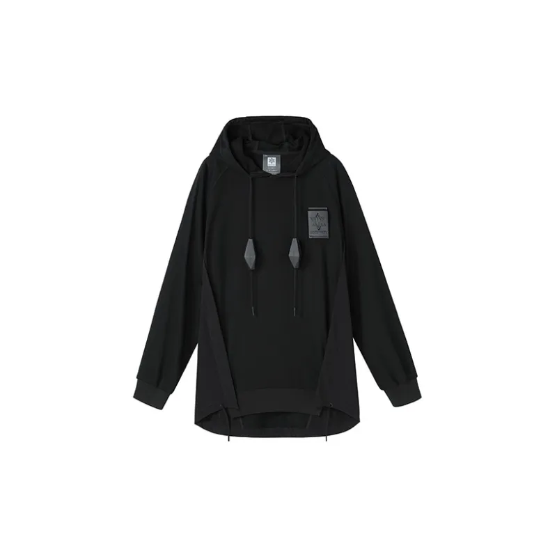 NORVINCY Chinese Fashion Trend Tail Split Hem Pullover Sweatshirt Unisex-0