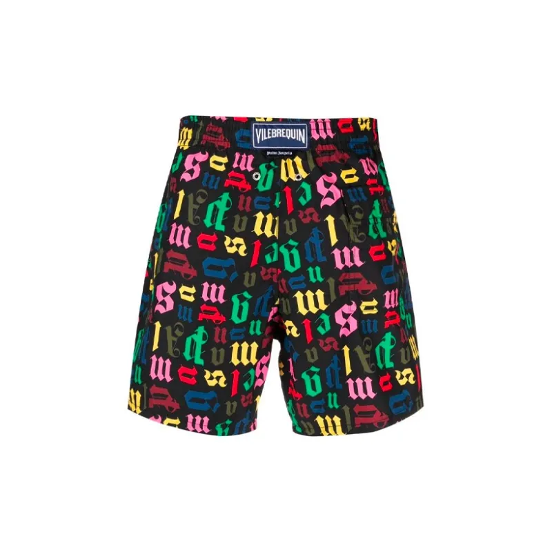 PALM ANGELS PALM ANGELS X Vilebrequin Collection Casual Shorts Men Black-2
