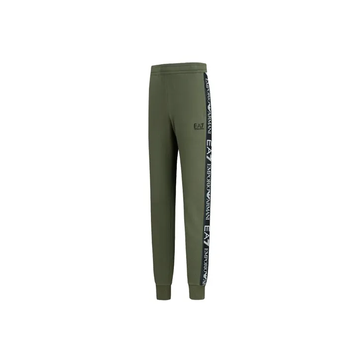 EMPORIO ARMANI EA7 Knitted Sports Pants Men's Dark Green-2