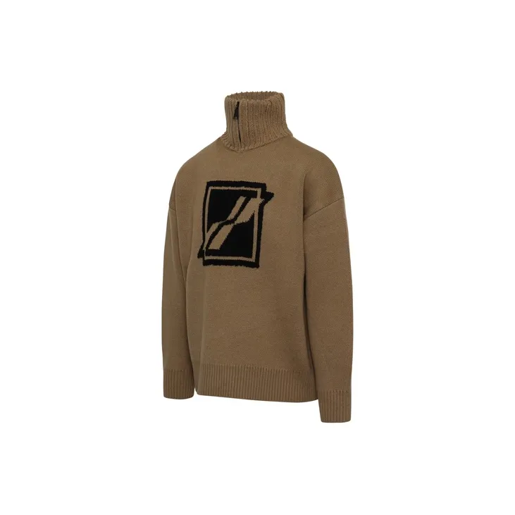WE11DONE Square Logo Pile Knit Jumper-1