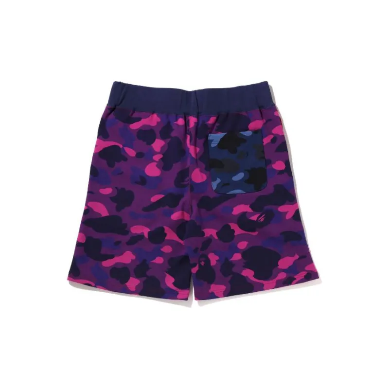 Bape Crazy Camo Shark Sweat Shorts-3