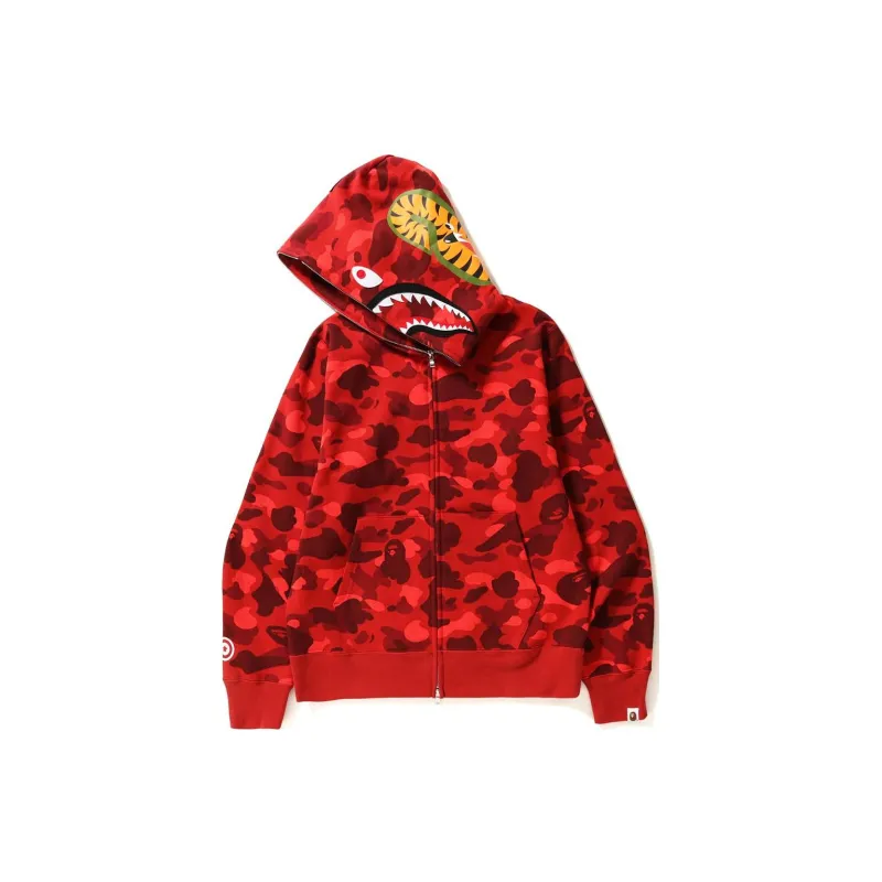 A BATHING APE Color Camo Shark Full Zip Hoodie-5