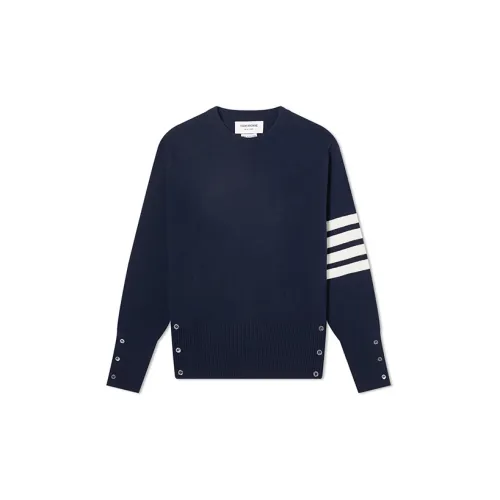 THOM BROWNE Cashmere Sweaters Men Marine Blue