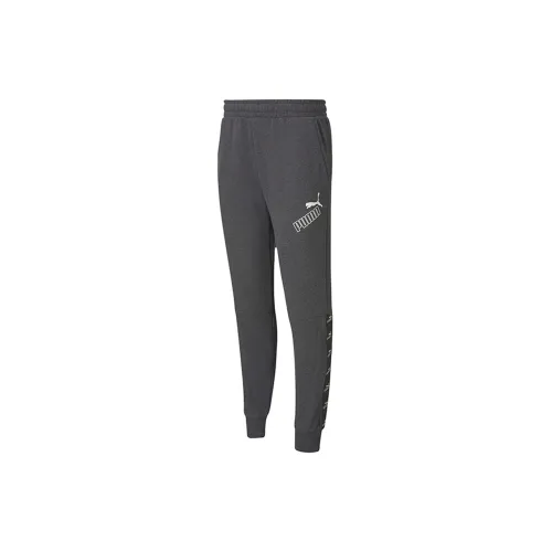 PUMA Knitted Sweatpants Men Black Gray