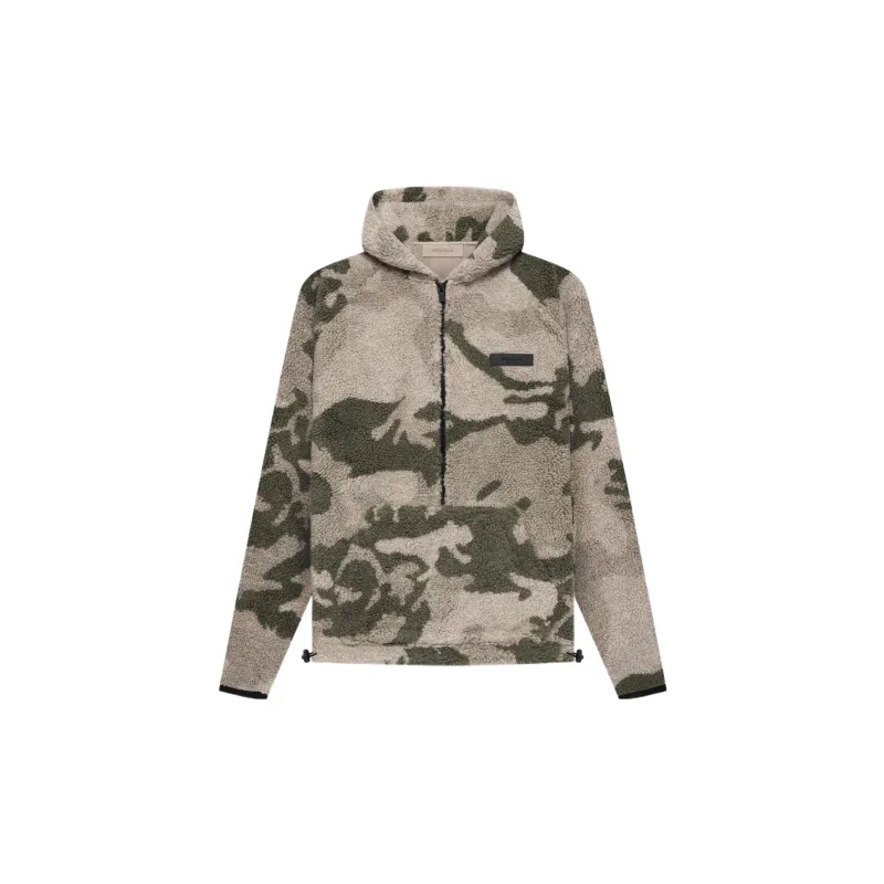 Fear of God Essentials Polar Fleece Half Zip Hoodie - POIZON
