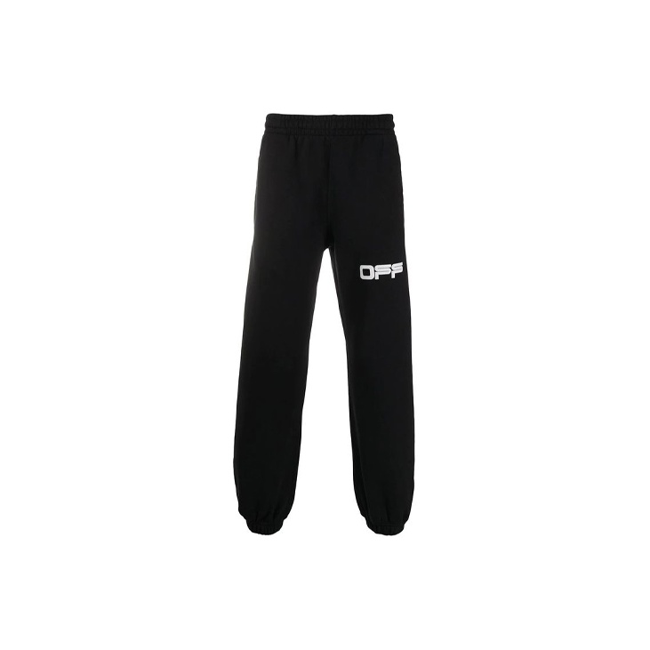 Off White Airport Tape Short Sweatpants Black Beige