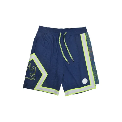 Magn Lens Casual Shorts Men Navy Blue