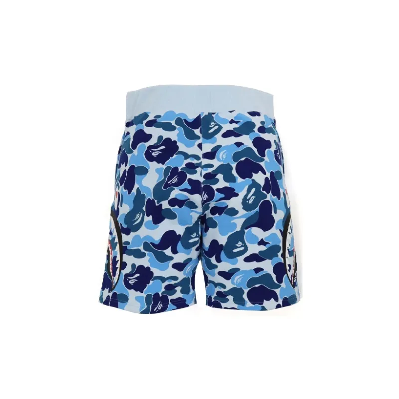 A BATHING APE Abc Camo Shark Sweat Shorts-3