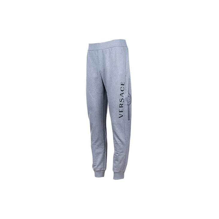 VERSACE Knitted Sweatpants Men Light Gray-3