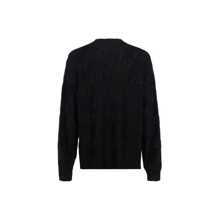 Balenciaga Bb Logo Jacquard Knitted Sweater-1