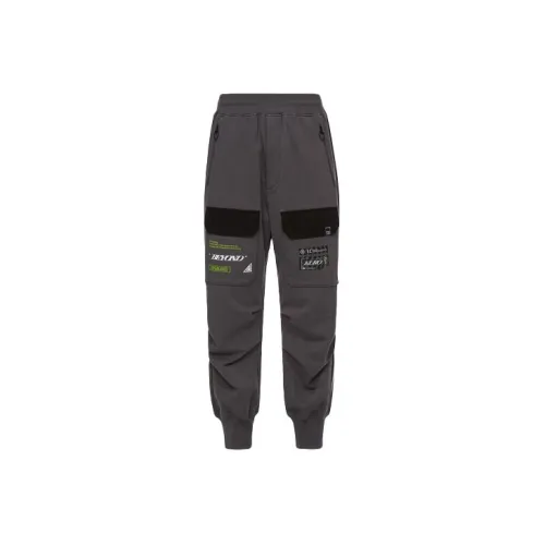 EVISU Knitted Sweatpants Men Dark Gray