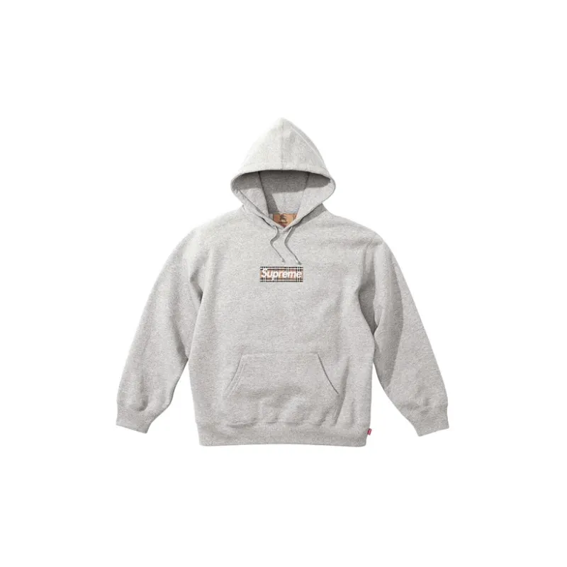 Supreme Burberry Box Logo Hooded Sweatshirt-4