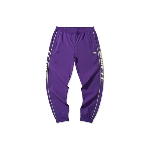 LINING Knitted Sweatpants Men Bright Orchid Purple