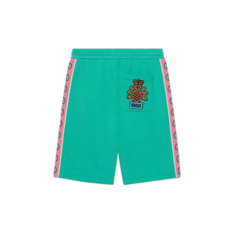 GUCCI Pineapple Casual Shorts Men Green-1