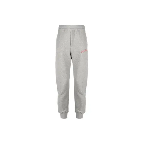 Alexander McQueen Knitted Sweatpants Men Gray