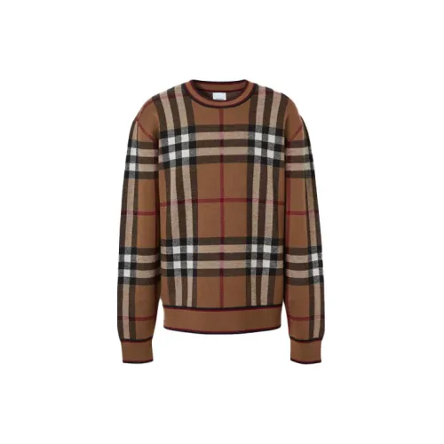 Burberry Men Naylor Check Sweater Brown