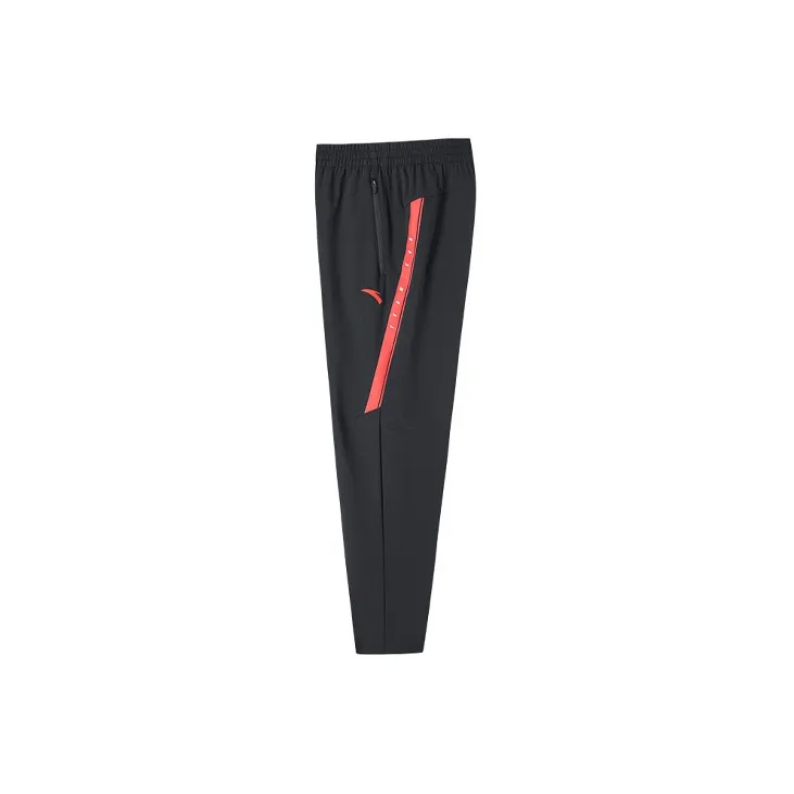 Anta Variety Training Collection Knitted Sweatpants Men's Black-2
