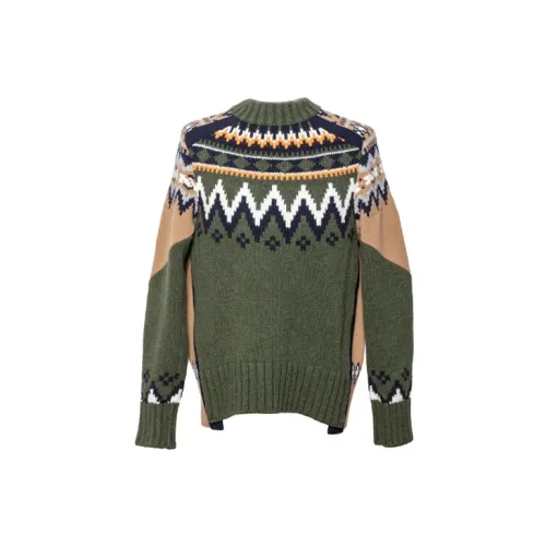 Sacai Sweaters Men Khaki