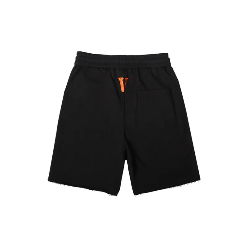 VLONE Gothic Alphabet Series Casual Shorts Unisex Black-1