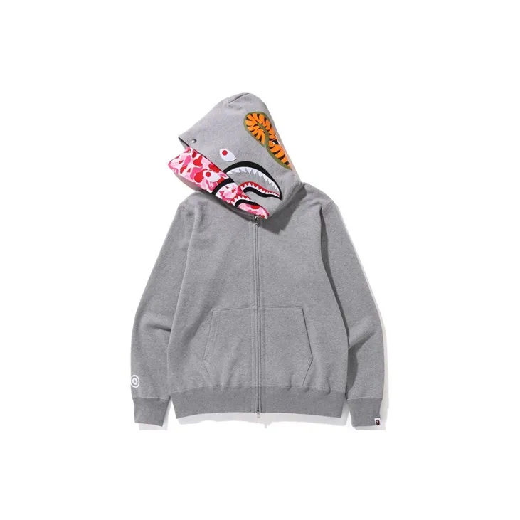 A BATHING APE Abc Camo Shark Wide Fit Full Zip Double Hoodie-5
