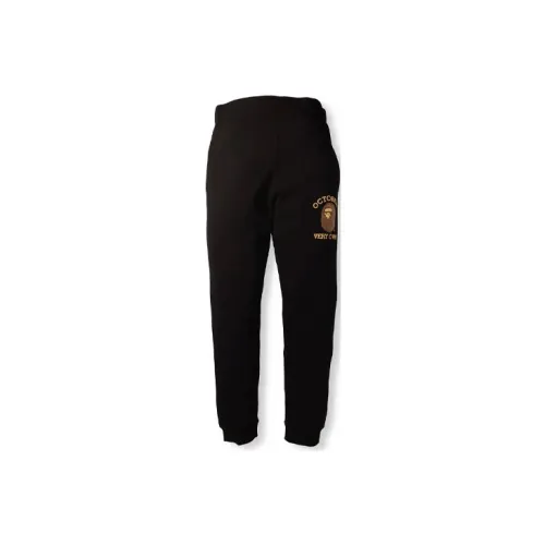 A BATHING APE Ape Head Series Knitted Sweatpants Men Black