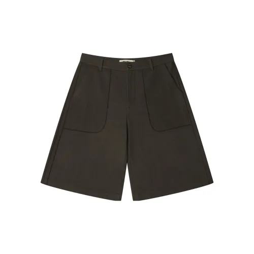 OPICLOTH Casual Shorts Unisex Dark Brown