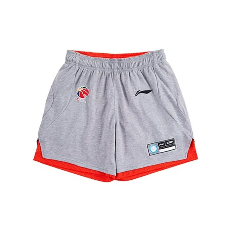 LiNing CBA Collection Casual Shorts Unisex Orange Gray-1