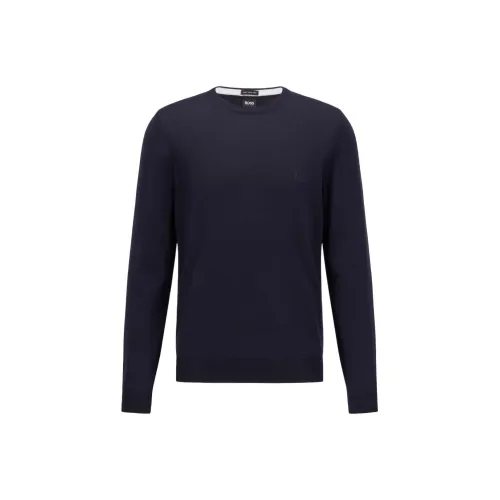 HUGO BOSS Sweaters Men Dark Blue