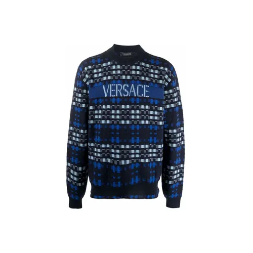 VERSACE Sweaters Men Blue