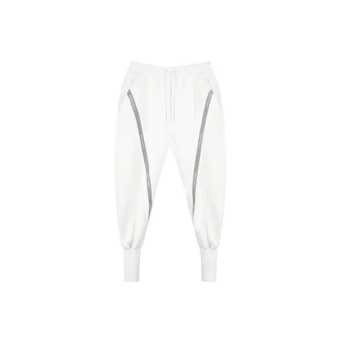 NORVINCY Knitted Sweatpants Unisex White