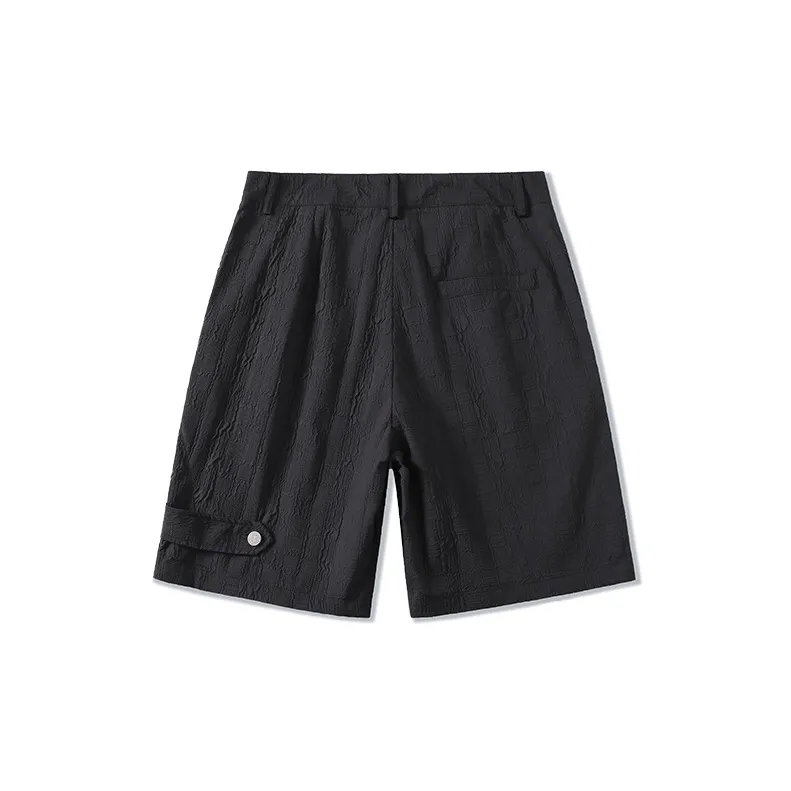 LAMLICKA SS22 Loose Fit Shorts Unisex Black-1