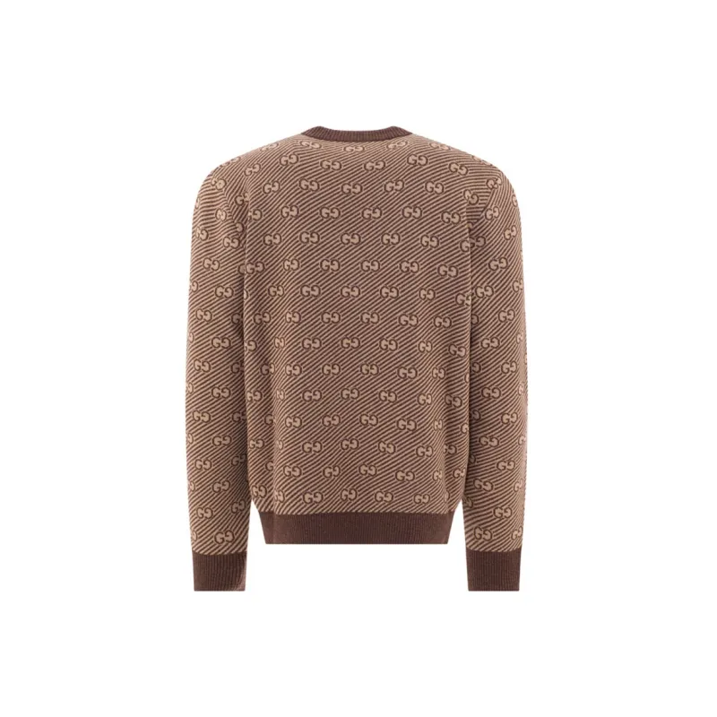 GUCCI Cashmere Sweaters Men Brown-1