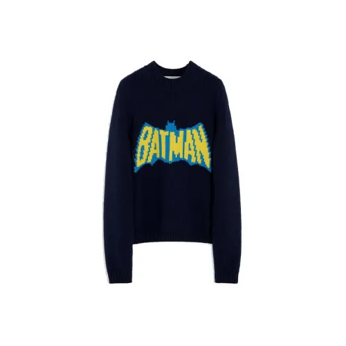 Lanvin X Batman Sweaters Men Dark Blue