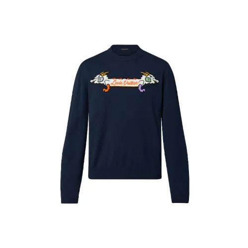 LOUIS VUITTON X Nigo Intarsia Jacquard Graphic Cashmere Crewneck 