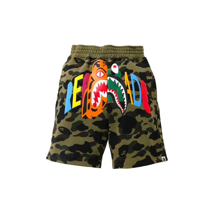 BAPE X READYMADE ABC CAMO EAGLE WIDE SWEAT SHORTS MENS – us