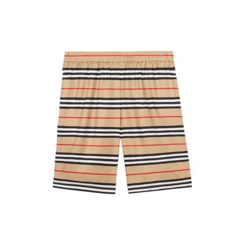 Burberry Logo Print Silk Twill Shorts