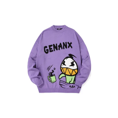 GENANX Sweaters Unisex Purple