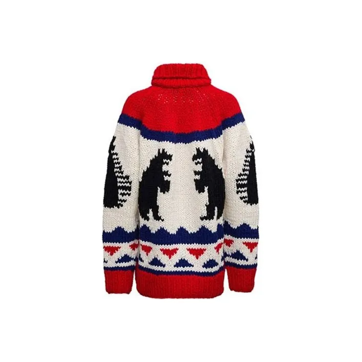 DSQUARED 2 Intarsia Knit Zipped Sweater-1