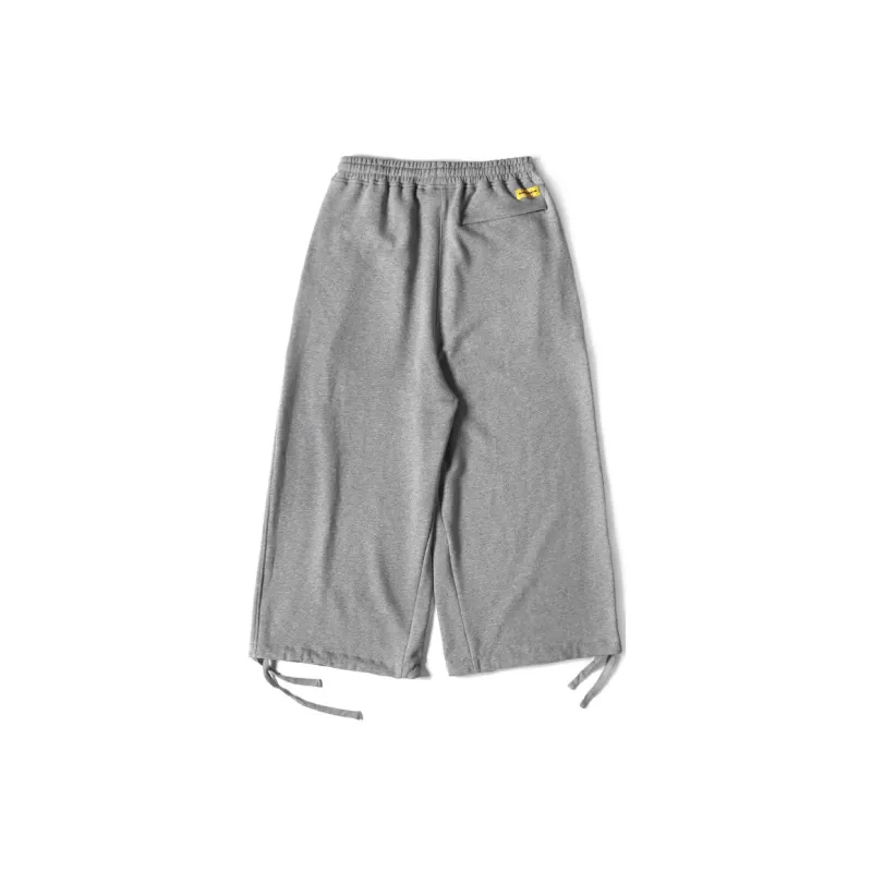 DAKYAM Straight Thickened Sports Pants Unisex Gray-1