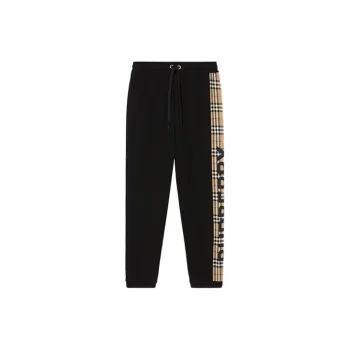 Burberry Check Patch Sweatpants 'Black'