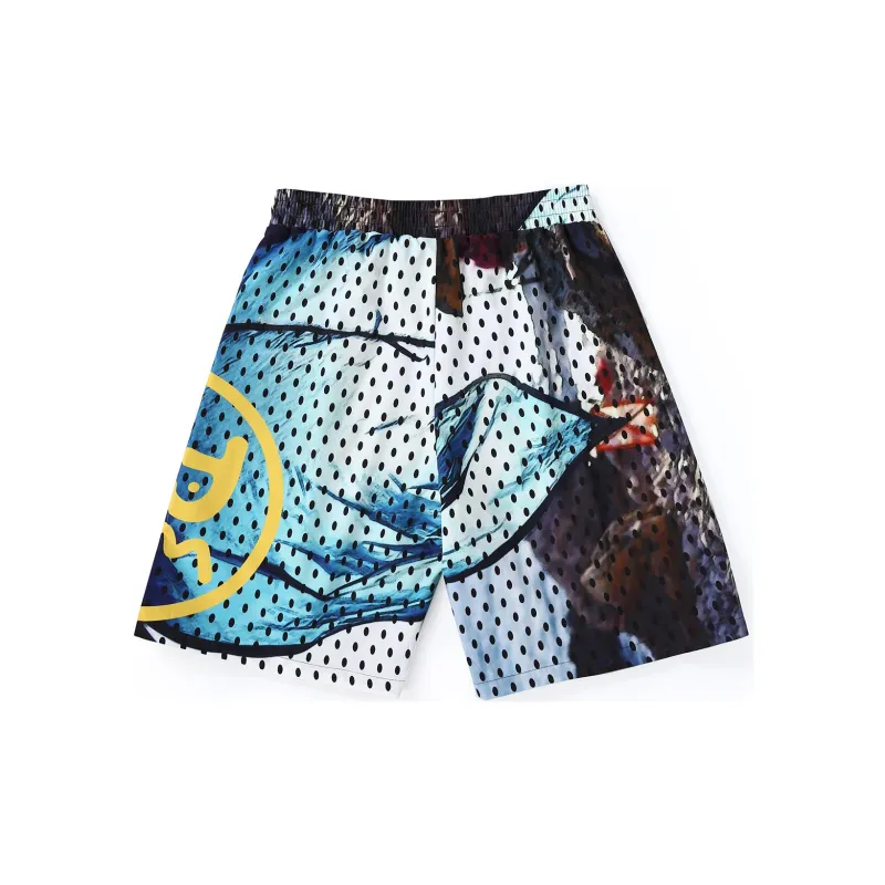 BIRDTALK Casual Shorts Unisex Dazzling Print-1