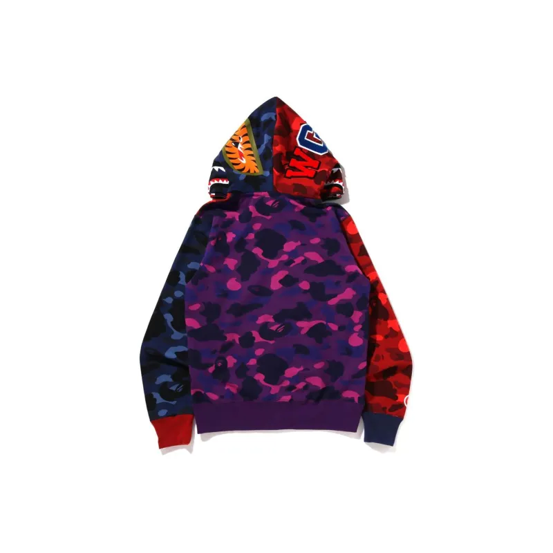 A BATHING APE Mix Camo Shark Hoodie-1