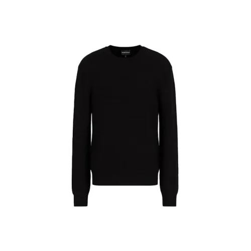 EMPORIO ARMANI Sweater In Virgin Wool Jacquard With Raised Zigzag Motif