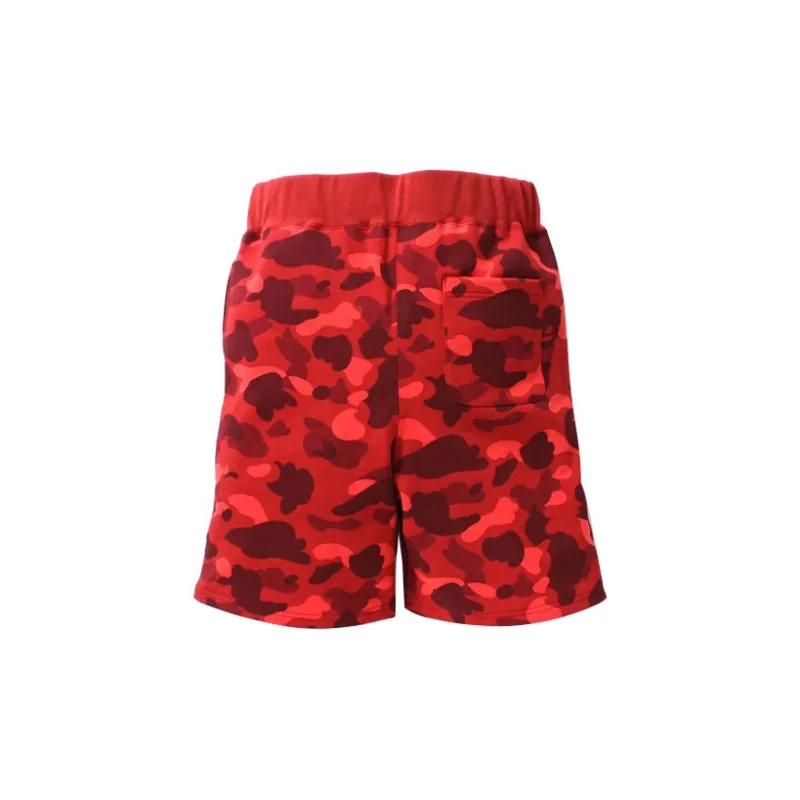 Bape Color Camo Wgm Print Shark Sweatshorts-5